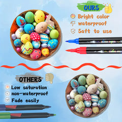 Acrylic Paint Markers Dual Tip Pens for Adults Eggs Wood Rock Plastic