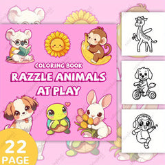 Animal Coloring Book with Story Props for Kids