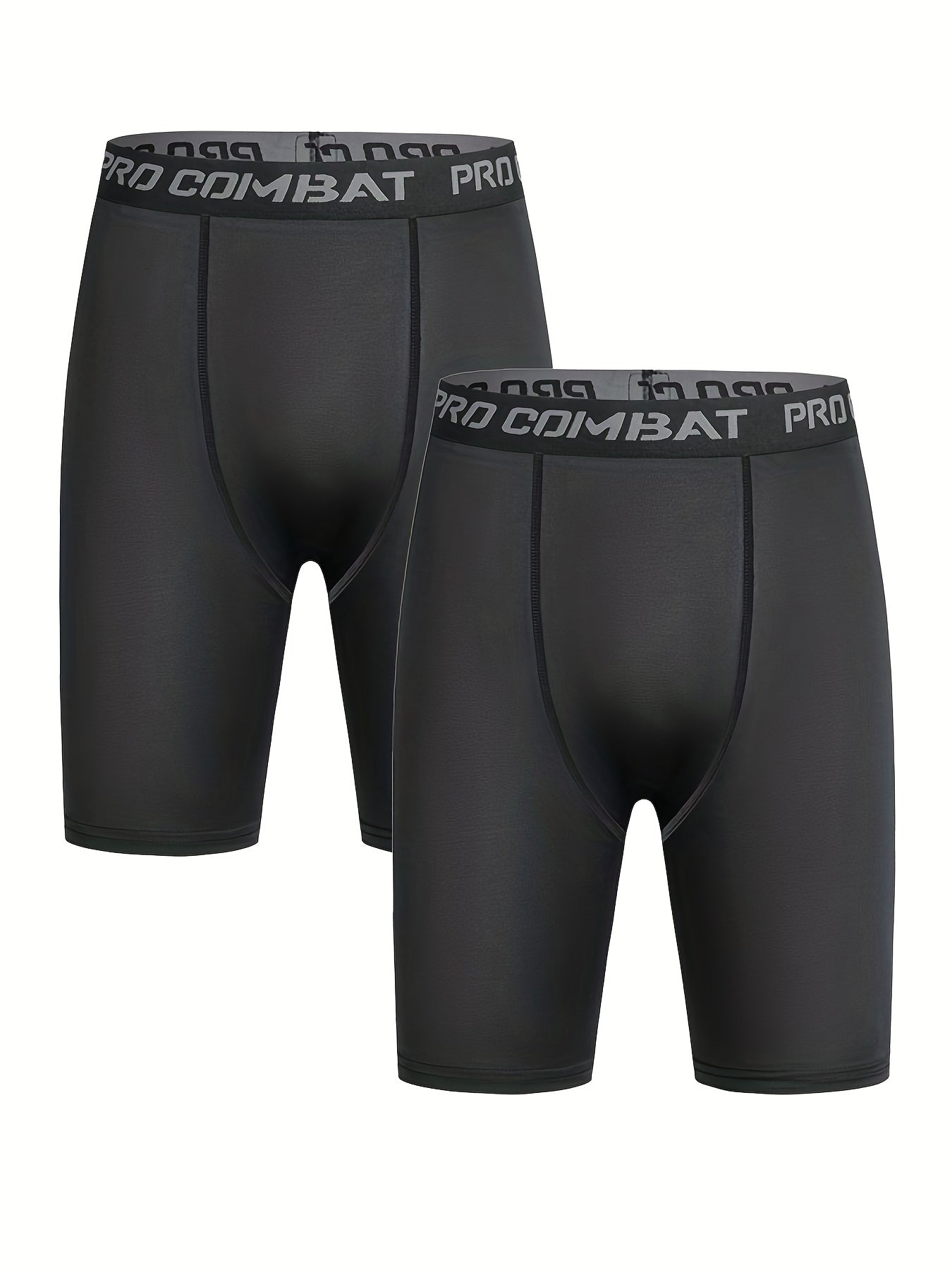 Men's Letter Print Waist Cycling Compression Shorts