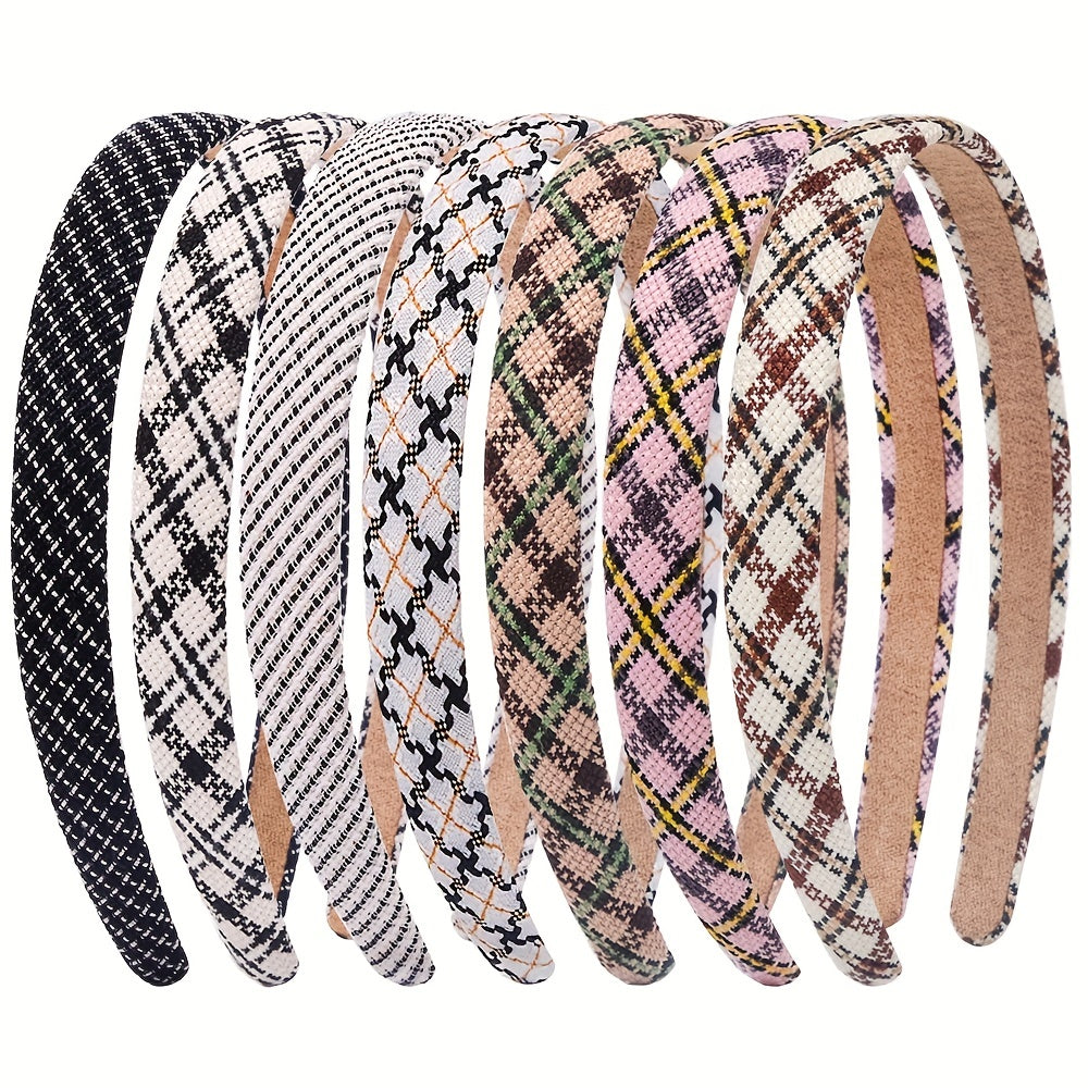 Checkered Pattern Headband Plaid Hair Band