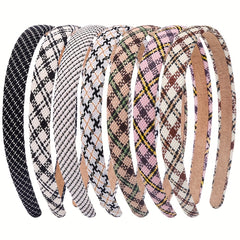 Checkered Pattern Headband Plaid Hair Band