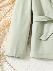 Girl's Cut Out Blazer & Pants Set Casual Outfits
