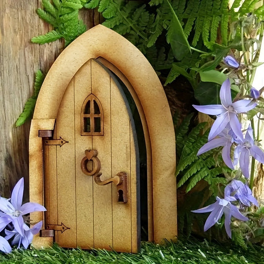 DIY Wooden Fairy Elf Door Kit Christmas Decoration Vintage Fairy Garden Decor