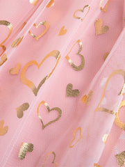 Girls Unicorn Embroidery Heart Patchwork Dress