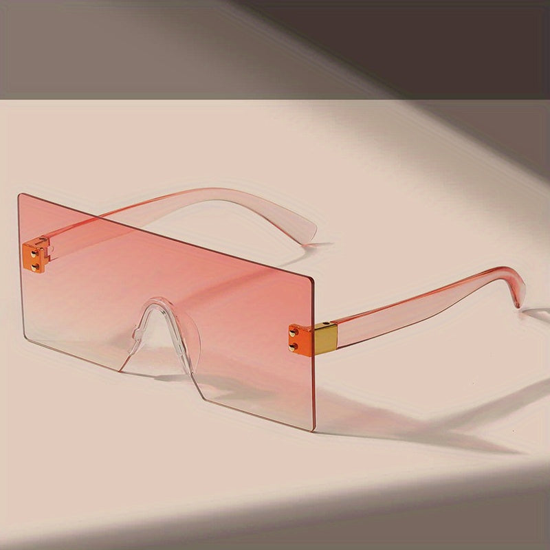 Square Oversized Sunglasses UV400 Sun Shades for Vacation