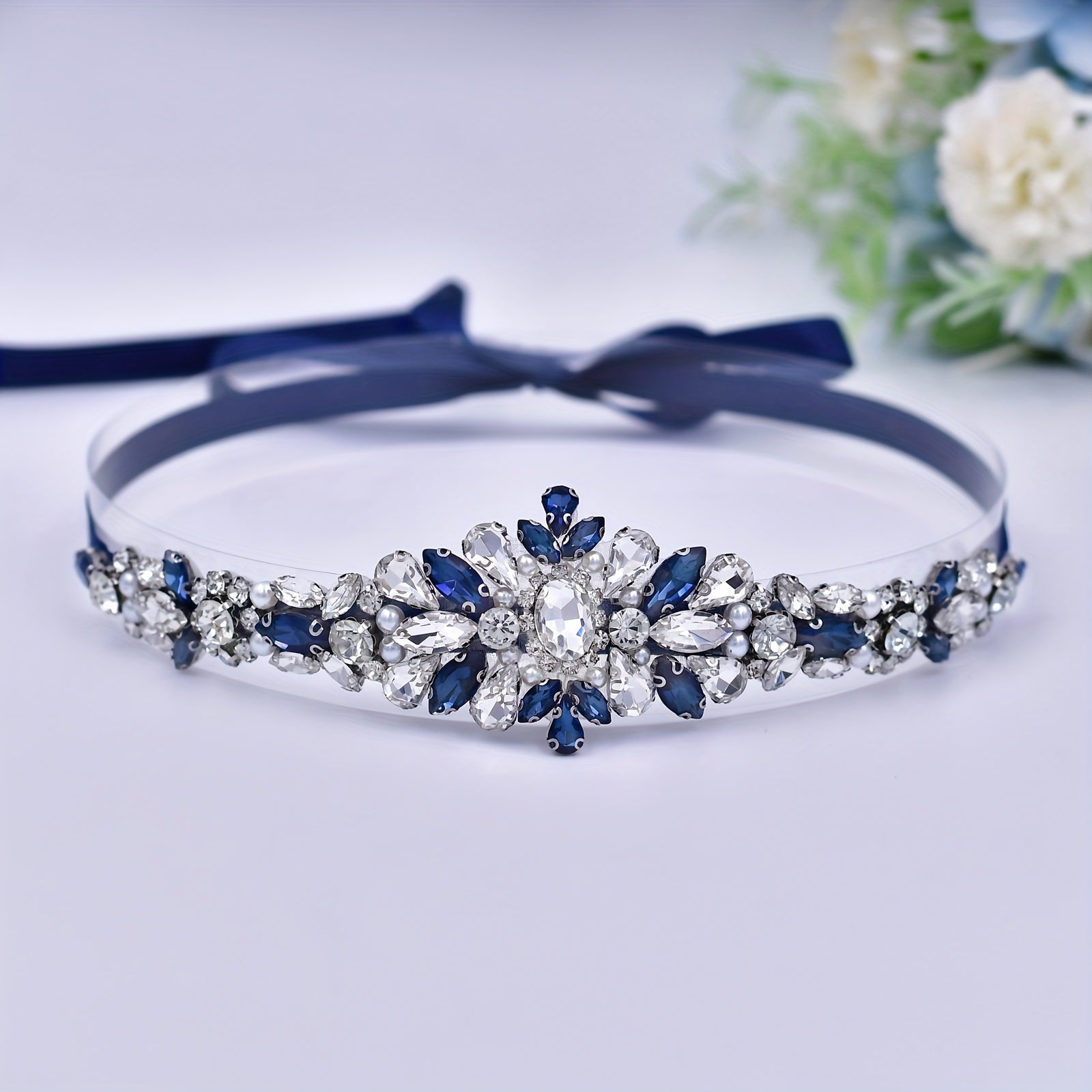 Royal Rhinestone Waist Band Bridal Dress Decoration