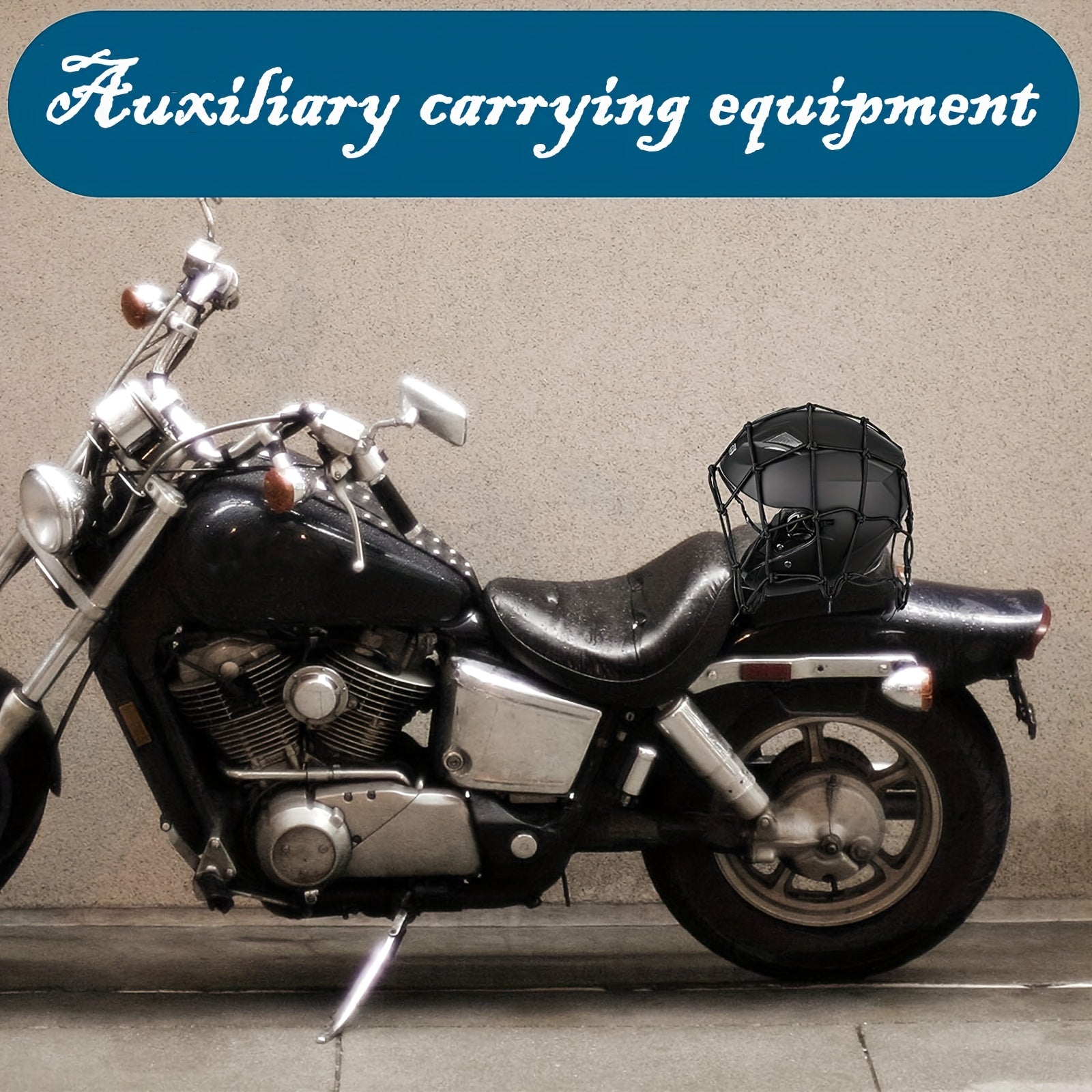 Heavy Duty Motorcycle Cargo Net 83 x 83 3 x3 Small Mesh&6 Hooks