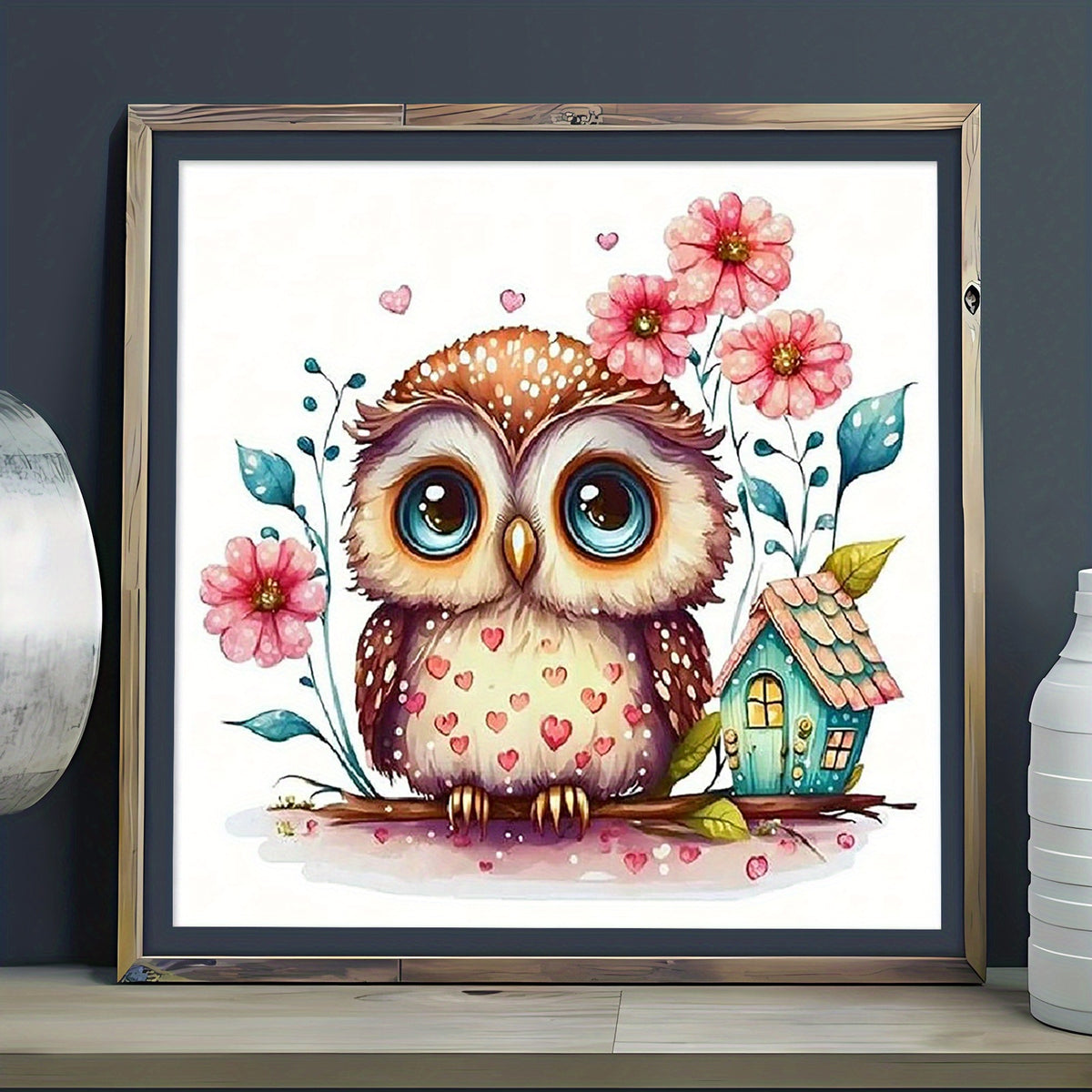 30x30cm 5D DIY Owl's Home Diamond Painting Kit