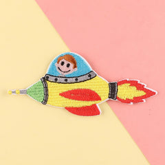 5pcs Space Rocket Astronaut Embroidery Patches DIY Clothes Accessories