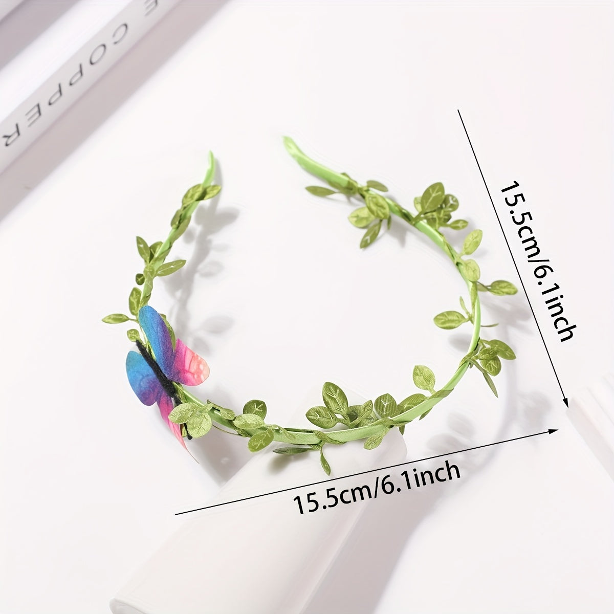 Leaves Embroidered Headband Butterfly Headdress Hair Accessories