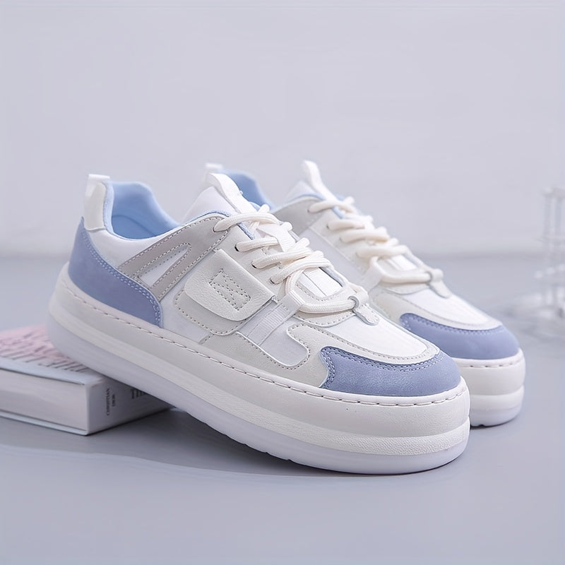 Women's Lace Up Flatform Skate Shoes Non Slip Running Shoes