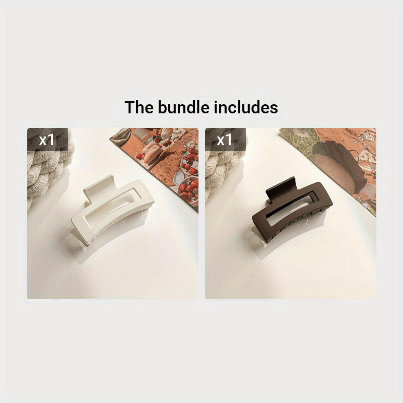3 Pack Hair Catch Clip Square Hair Accessory