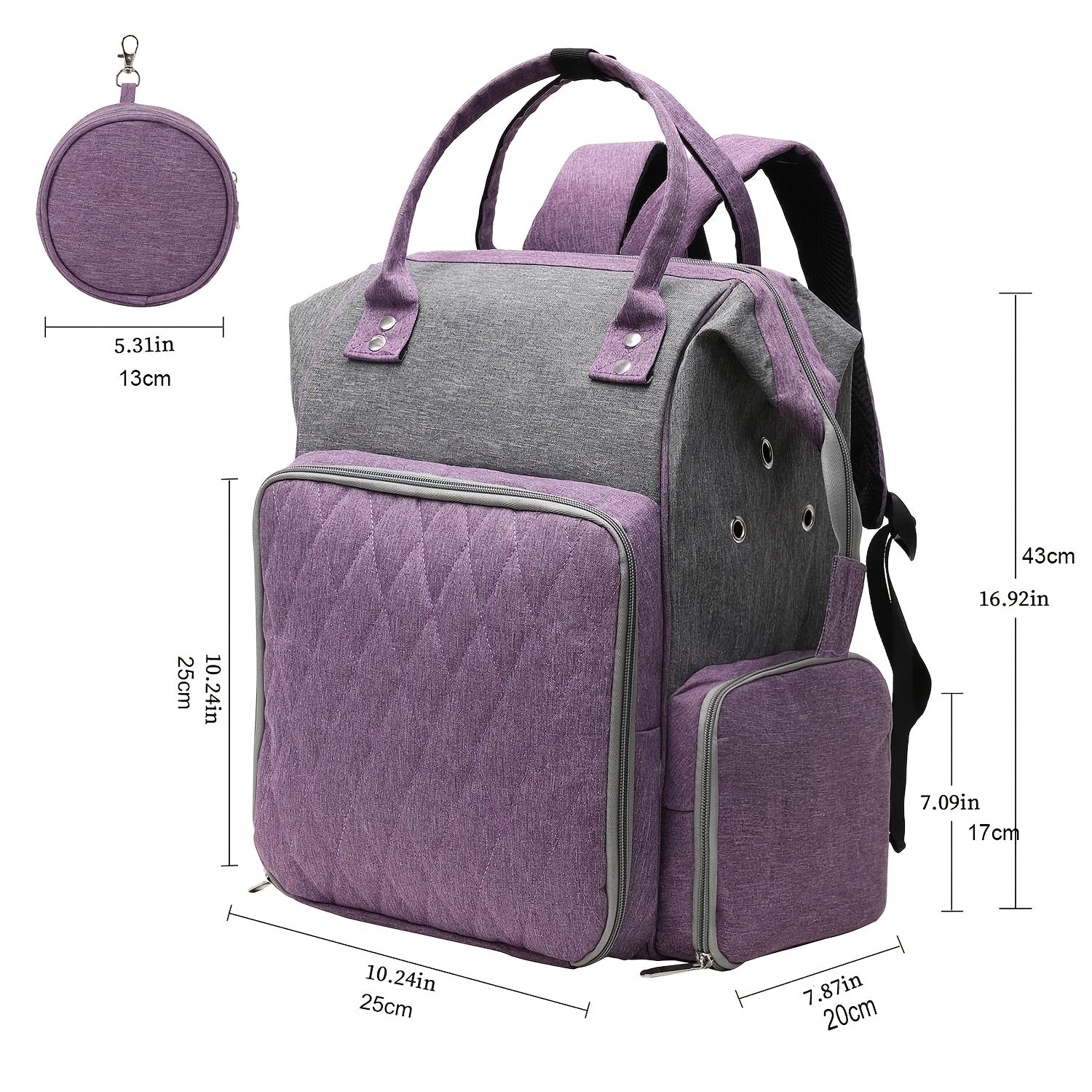 Knitting Bag Backpack Yarn Storage Organizer Tote Bag Holder Case