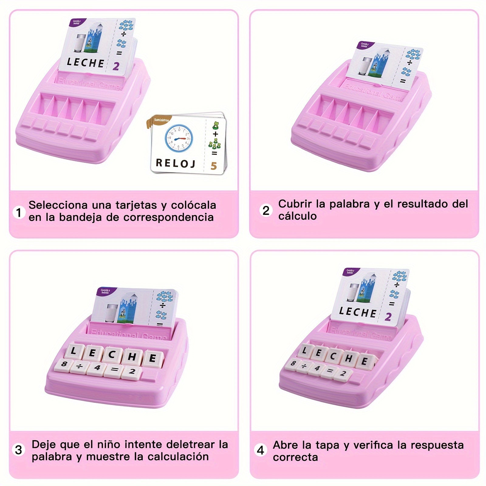 Spanish 2 in 1 Matching Letter & Math Toy for Kids