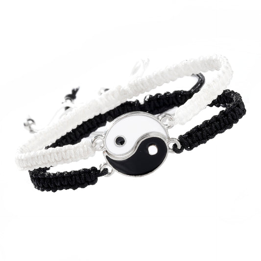 2Pcs Yin Yang Friendship Bracelets Set for BFFs