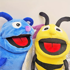 Whimsical Butterfly & Bee Plush Puppets Set