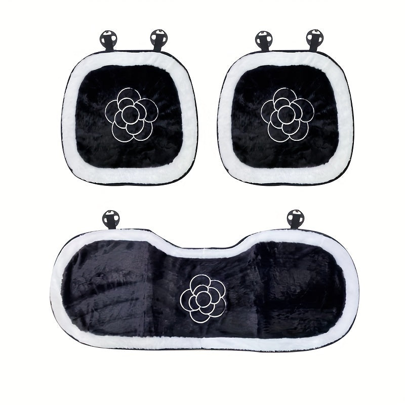 Car Seat Cushion Winter Warm Plush Seat Cushion Nonslip Universal 1pc