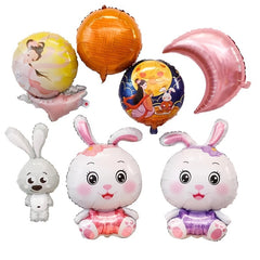 Rabbit Toys Balloon Red Purple Easter Children's Party Decoration