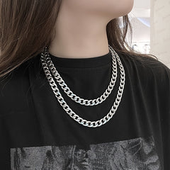 24IN Titanium Steel Cuban Chain - No Rust or Fading