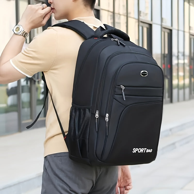 Large Capacity Men's Backpack Student Schoolbag Waterproof Travel Bag