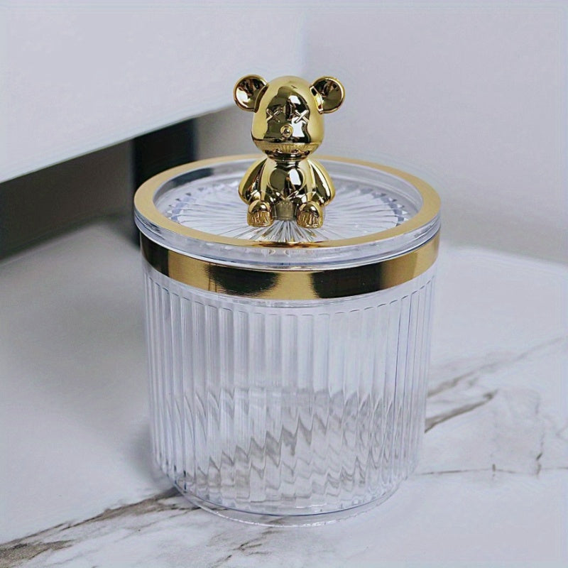 Cute Bear Cotton Pad Holder for Storage