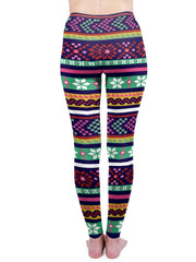 Christmas Snowflake High Waist Leggings Women's