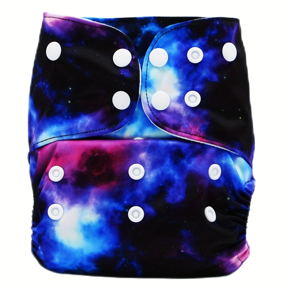 Adjustable Cloth Diaper Magical Starry Sky Print - One Size