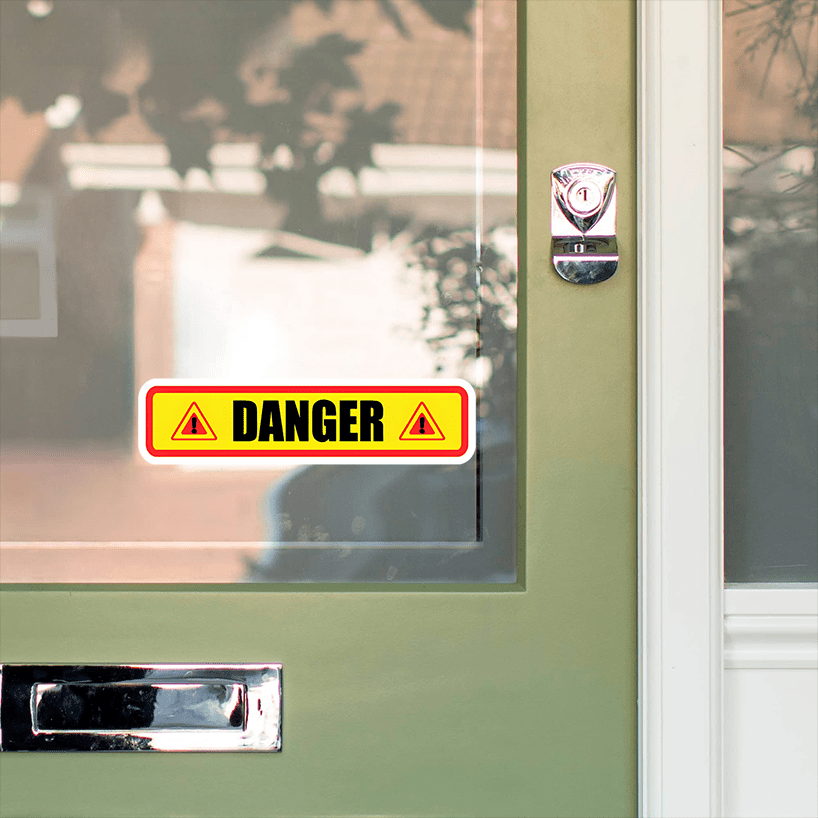 Anti-collision Reminder Stickers for Industrial Warehouse, Set of 3 Sheets