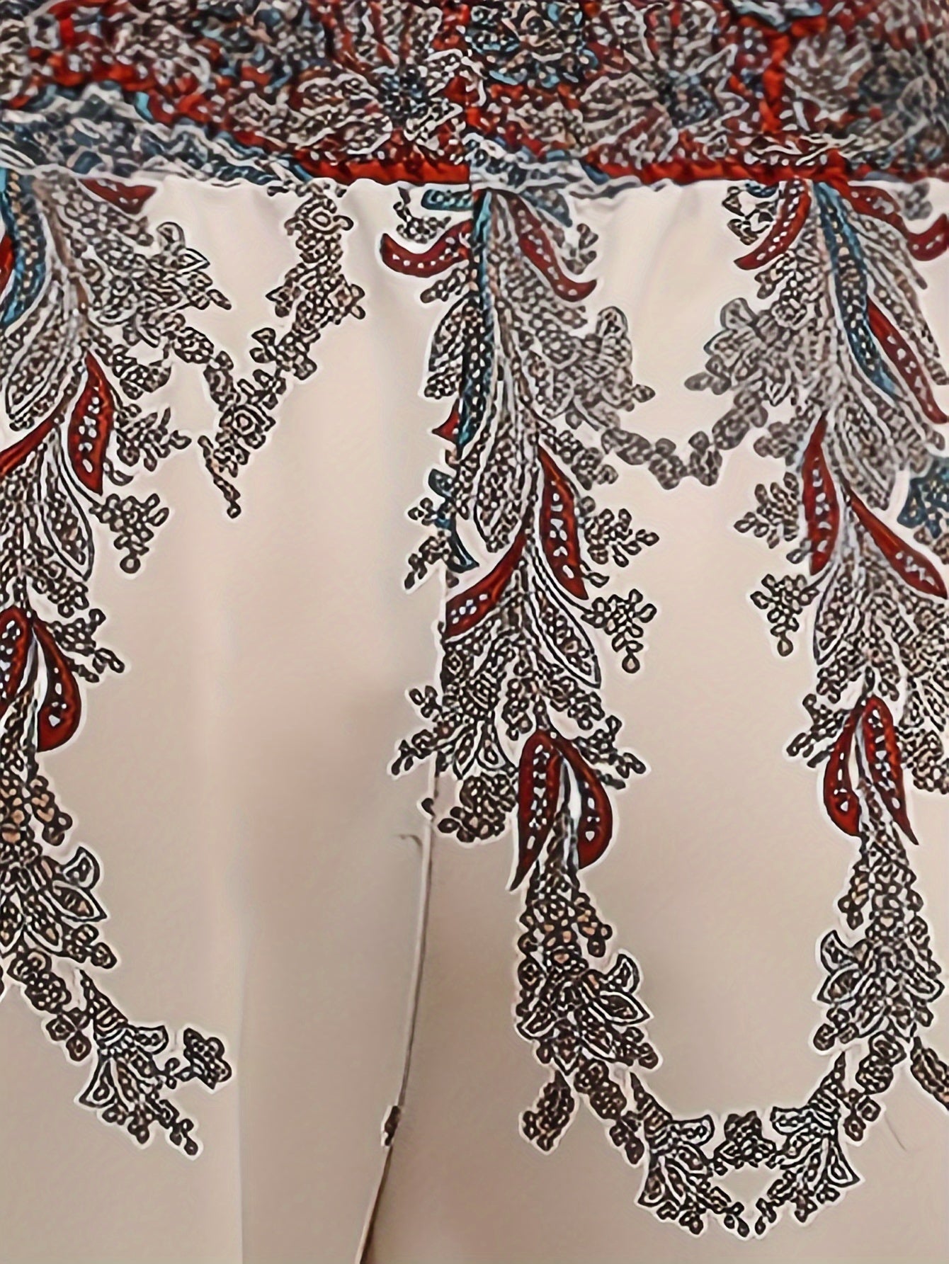  Boho Pants Women's Joggers Elastic Waist Paisley Print