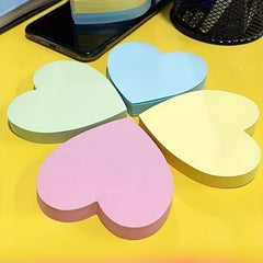 400pcs Heart Shape Sticky Notes Self-adhesive 100 Sheets