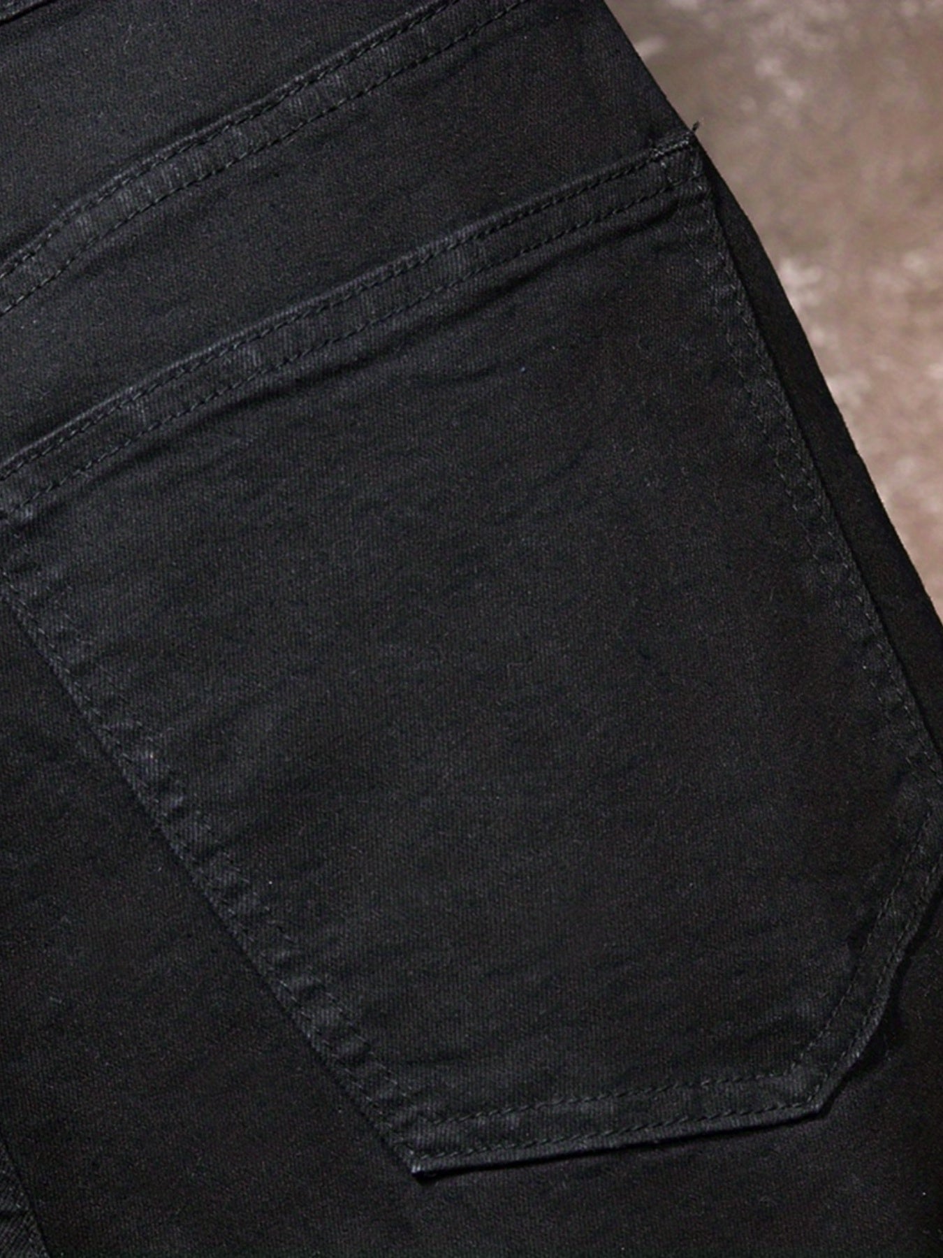 Slim Fit Embroidery Bird Ripped Jeans Men's Casual Medium Stretch Denim Pants