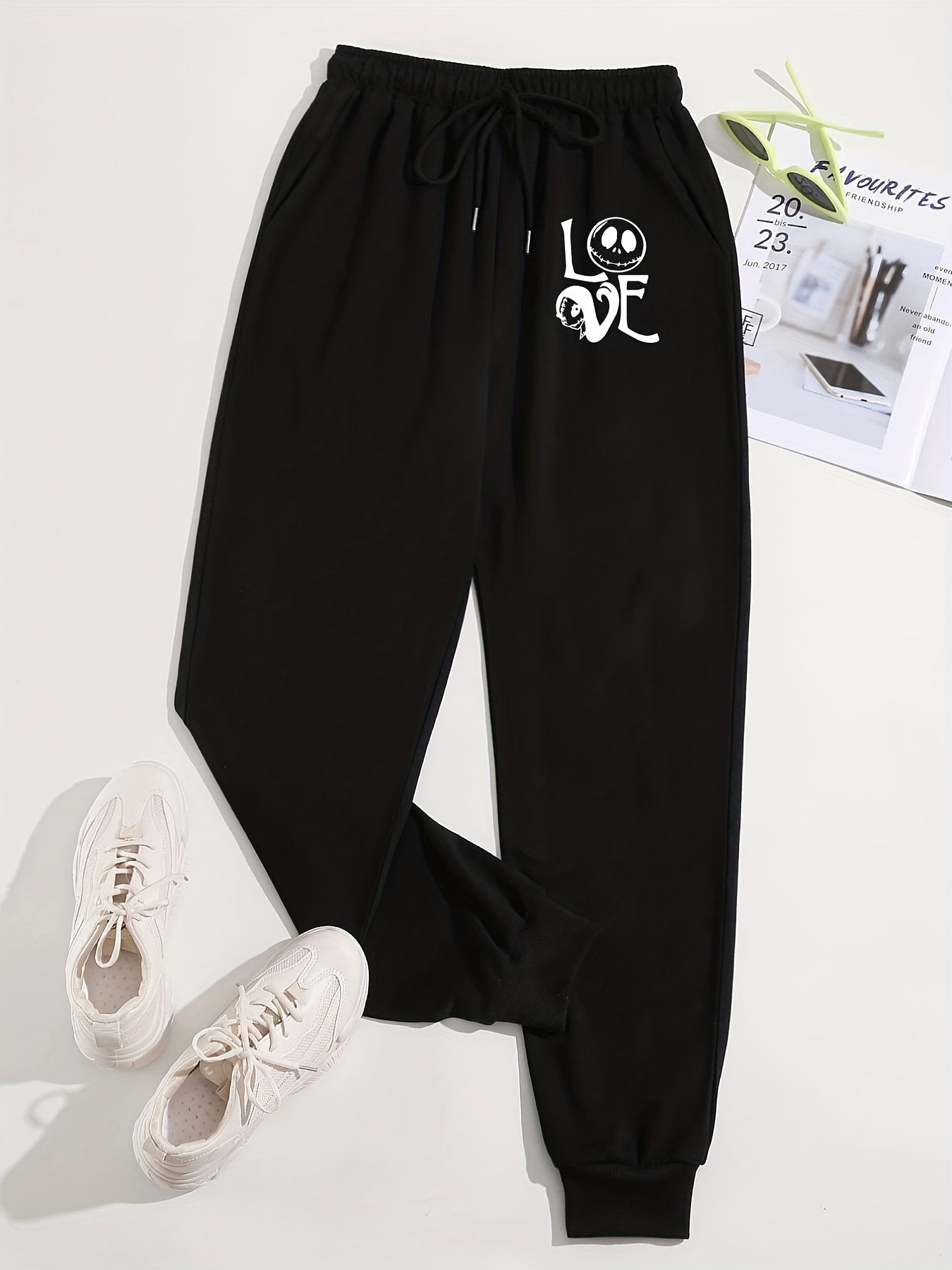  Halloween Sports Pants Women's Plus Graphic Elastic Drawstring Legging