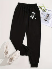  Halloween Sports Pants Women's Plus Graphic Elastic Drawstring Legging