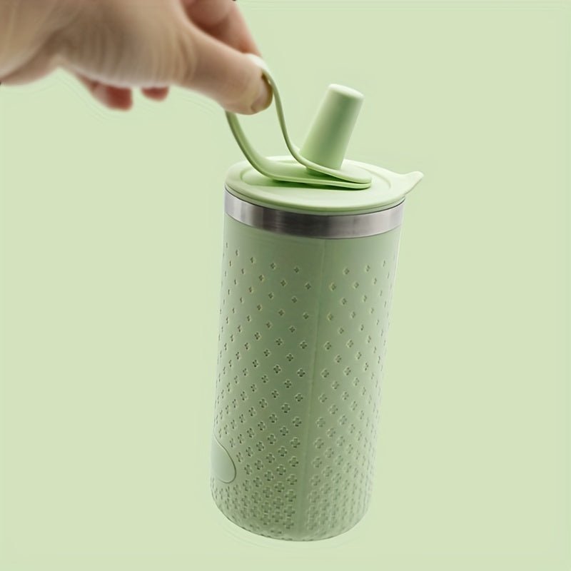 15Oz Silicone Handheld Drinking Kettle Leakproof Straw Water Cup