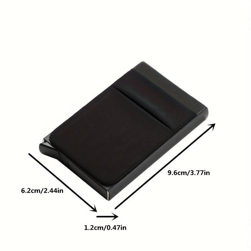 RFID Slim Aluminum Wallet Elasticity Back Pouch ID Credit Card Holder