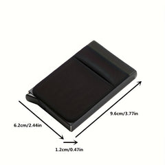 RFID Slim Aluminum Wallet Elasticity Back Pouch ID Credit Card Holder