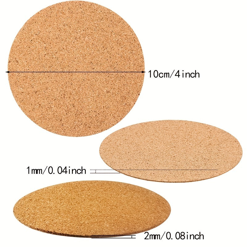 30pcs Self Adhesive Cork Spacer Rounds 4inch Cork Tiles DIY Crafts
