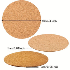 30pcs Self Adhesive Cork Spacer Rounds 4inch Cork Tiles DIY Crafts