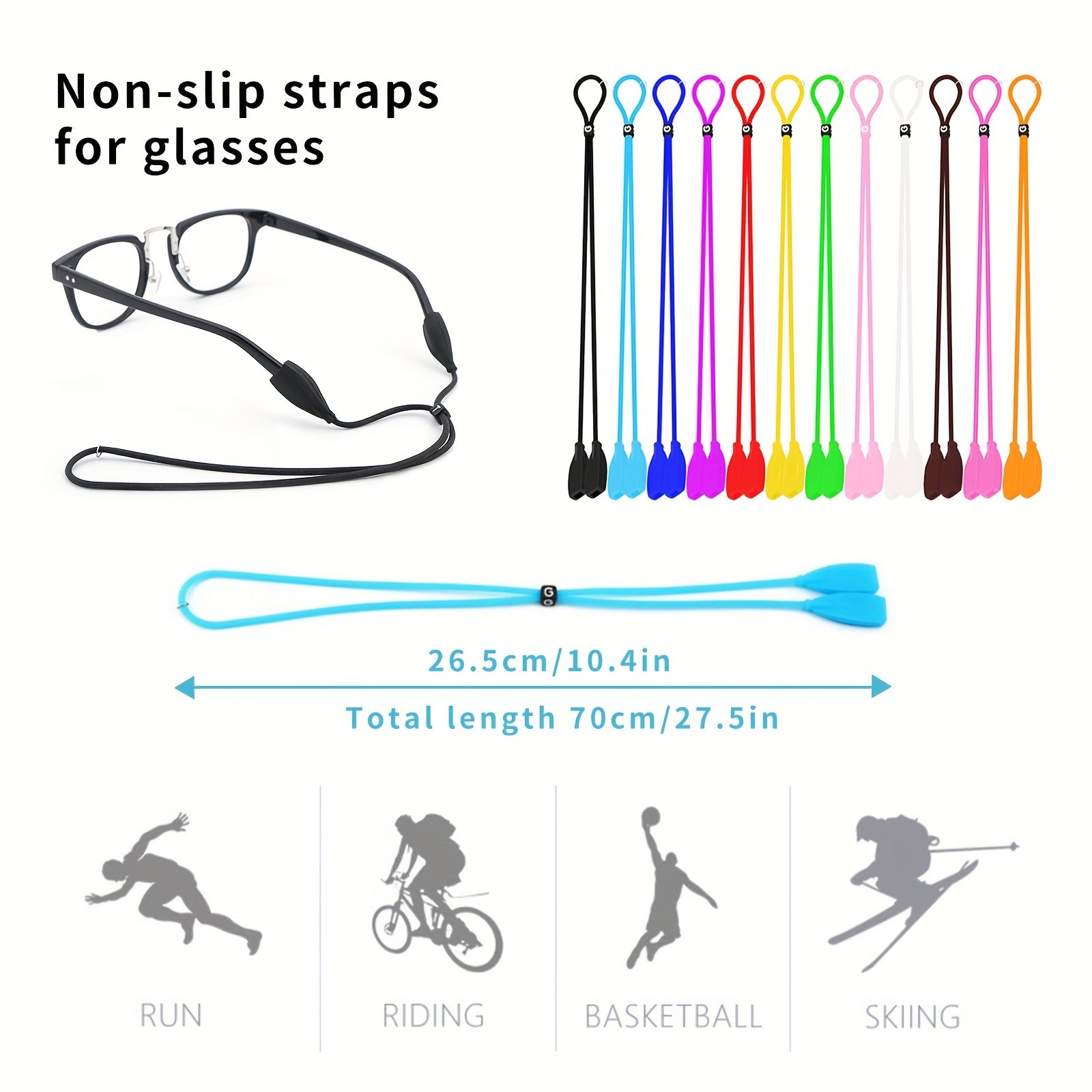 Silicone Glasses Rope Sports Fixed Adult Children Glasses
