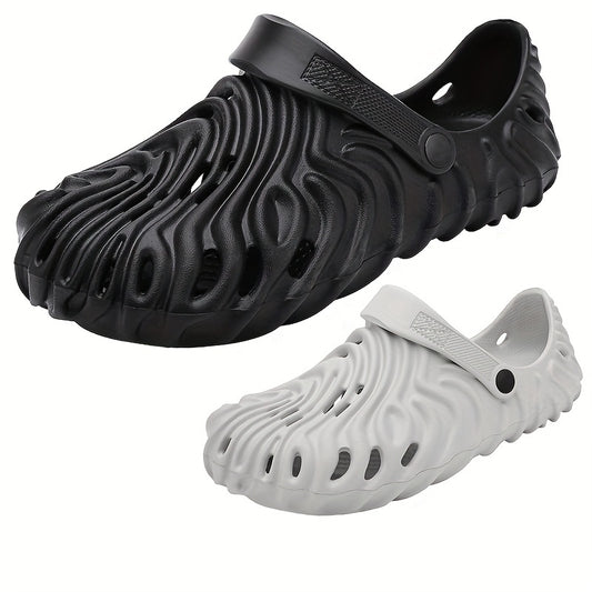 Men's Lightweight Comfy Clogs Hollow Out Non Slip Garden Shoes