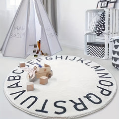 Round Baby Crawling Mat Cashmere Thickened Living Room Blanket
