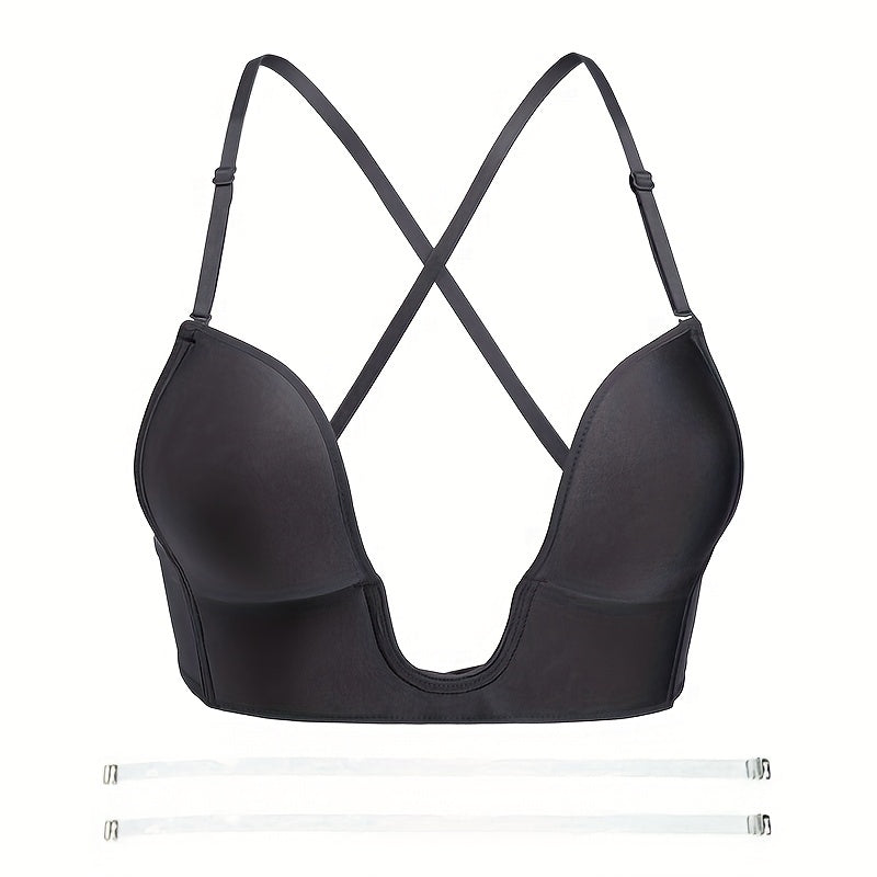 Soft Plunge Bra Breathable Women's Lingerie