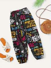 Carrot Pants Random Print Casual Pants Women's Clothing