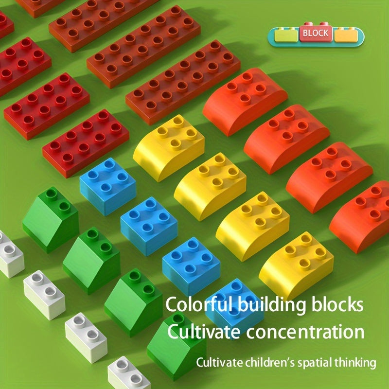 68pcs Building Blocks Train Set Creative Educational Toy Gift