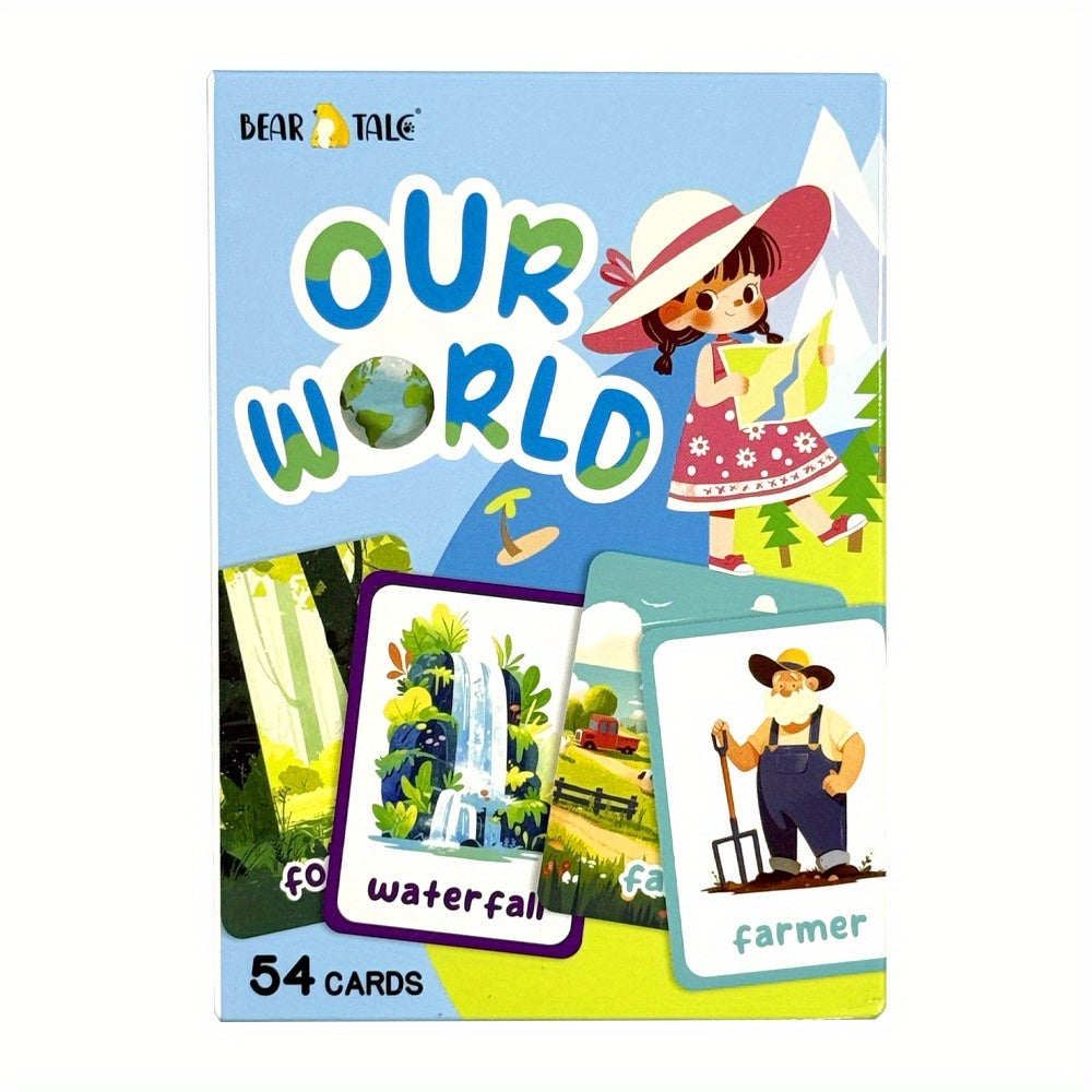 54pc Our World Flashcards - Travel Seasons Weather Nursery Office