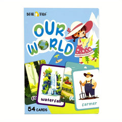 54pc Our World Flashcards - Travel Seasons Weather Nursery Office