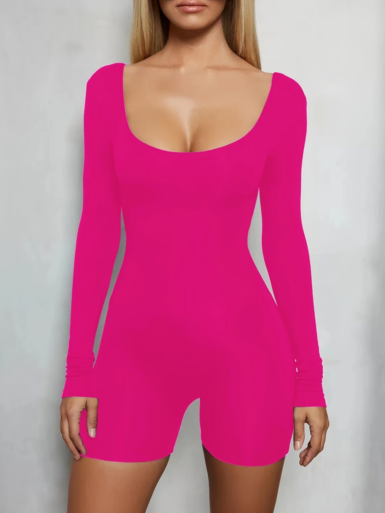 Solid Yoga Jumpsuit Long Sleeve