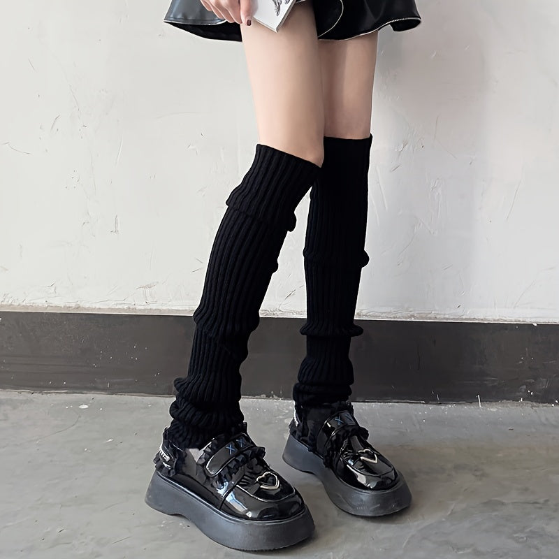 Women's Solid Leg Warmers, 3 Pairs