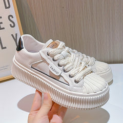 Women's Thick Bottom Skate Shoes Lace Up Sport Shoes