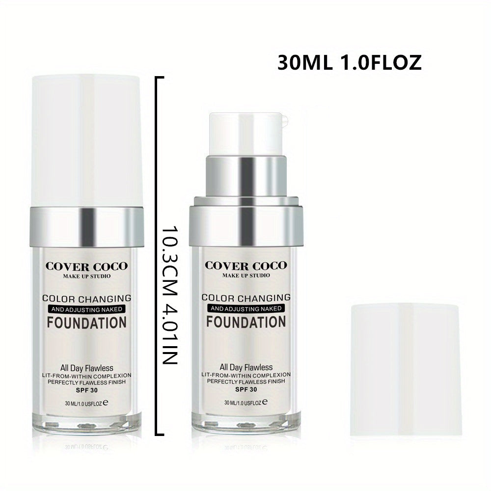 Flawless Colour Changing Liquid Foundation Nude Face Cover Concealer